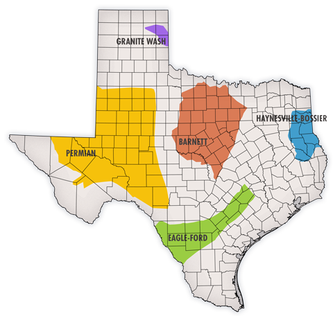 Texas Oil & Gas Formations