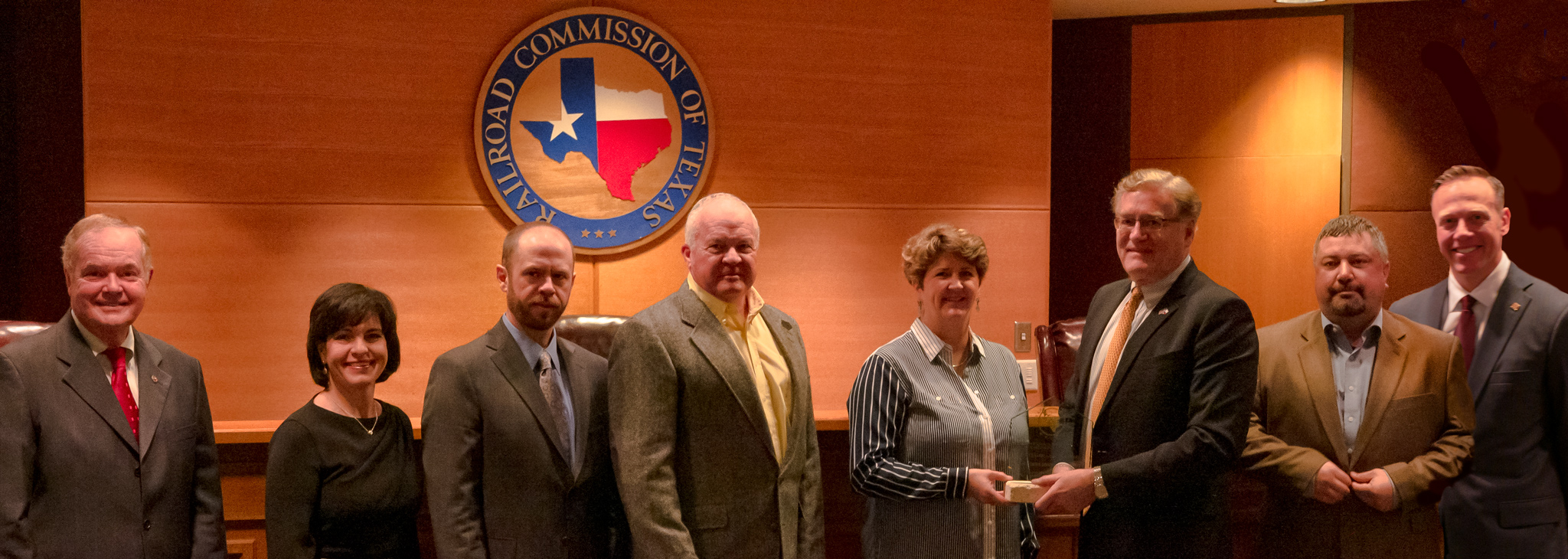 RRC Commissioners with Sabine Mining Co.